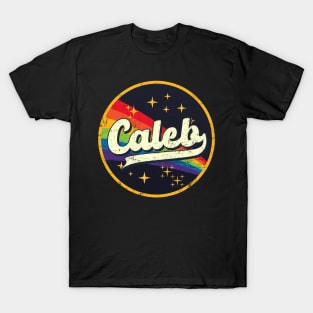 Caleb // Rainbow In Space Vintage Grunge-Style T-Shirt